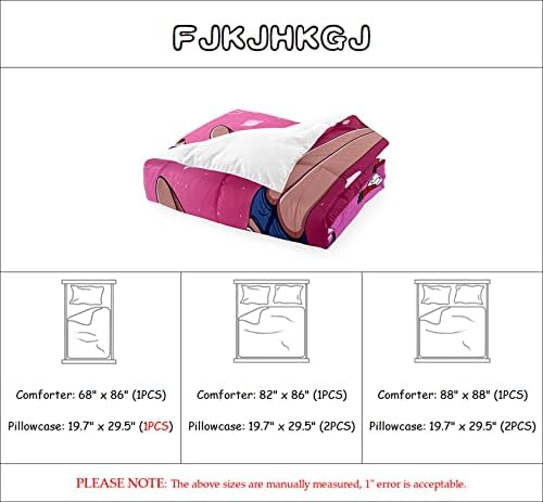 Black Girl Comforter Set with 2 Pillowcases