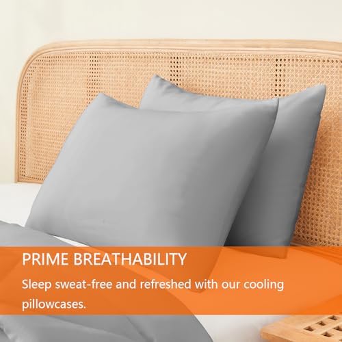 YOOHU Full Comforter Set Grey 3 Pieces All Season