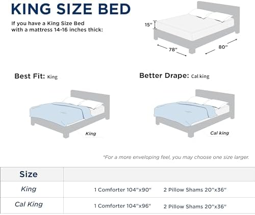 Bedsure King Comforter Set - Boho Tufted Shabby Chic Bedding for Kids