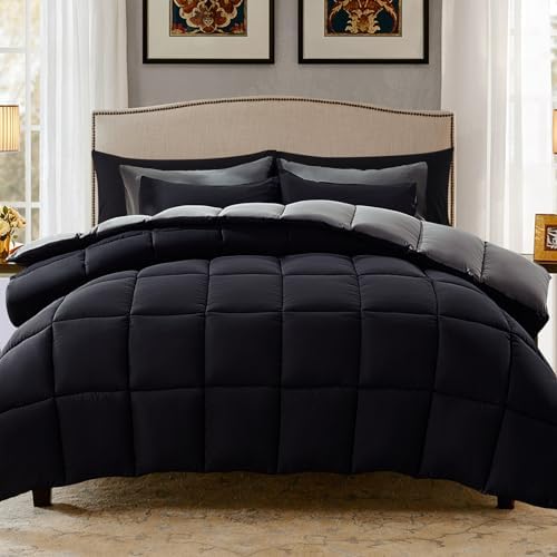 Decroom Lightweight Twin Comforter Set - BlackGrey