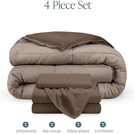 Bare Home Reversible Comforter Set Twin XL