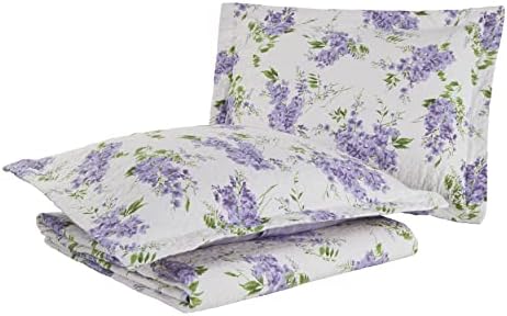 Laura Ashley Queen Quilt Set with Reversible Cotton Shams