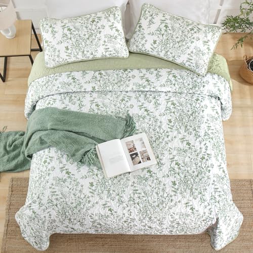 WONGS BDEEING California King Quilt Set Sage Green