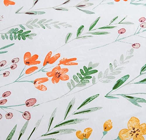 SLEEPBELLA King Size Comforter Set Yellow Flowers Green Botanical Print