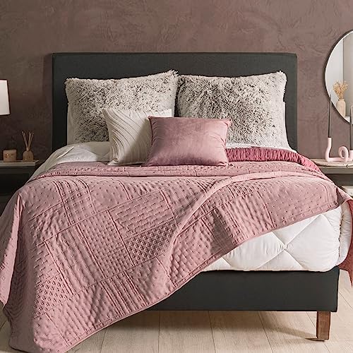Queen Comforter Novo Blush Bedding Reversible Lightweight Quilt