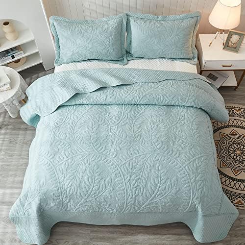 MarCielo 3-Piece 100 Cotton Farmhouse Bedspread Set