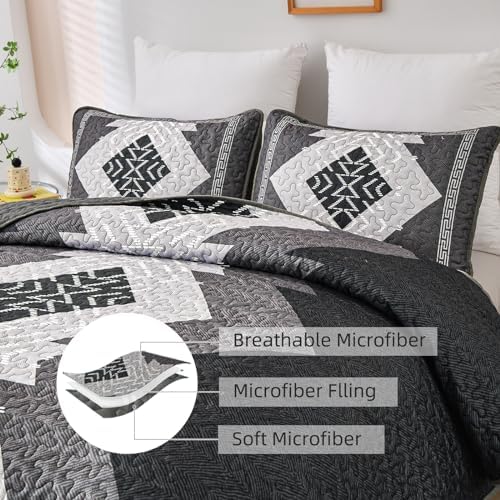 Dintszyayue Boho Queen Quilt Set 3 Pieces