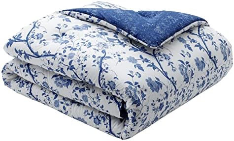 Laura Ashley Queen Comforter Set with Shams and Throw Pillows