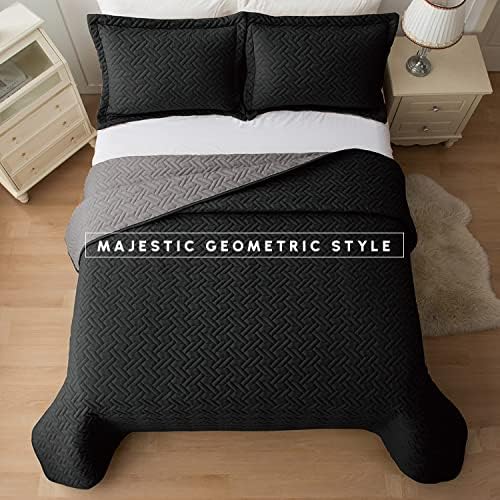 Elegant Comfort 3-Piece Reversible Quilt Set - Ultra Soft Premium King