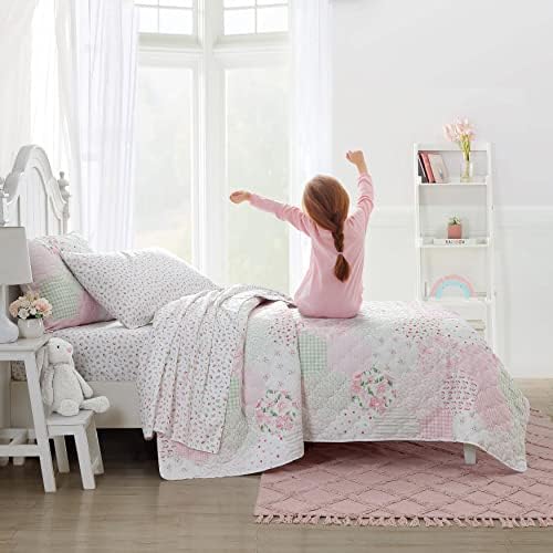 Laura Ashley Kids Quilt Set Reversible Ellyn Pink Twin