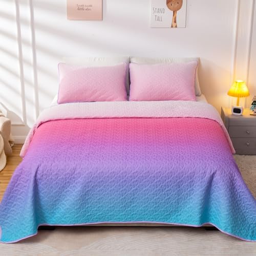 Suchbed Pink Heart-Shaped Quilt Set Twin Size