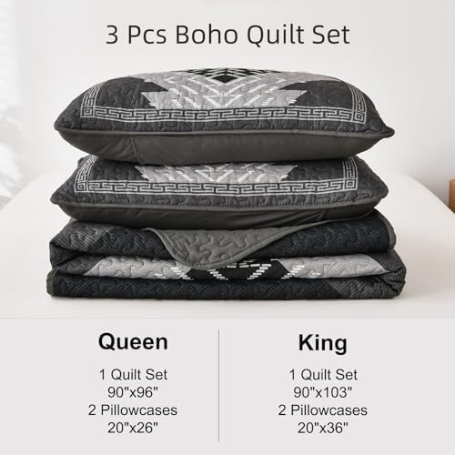 Dintszyayue Boho Queen Quilt Set 3 Pieces