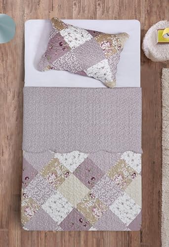 Brilliant Sunshine Lilac Rose Quilt Set 2-Piece