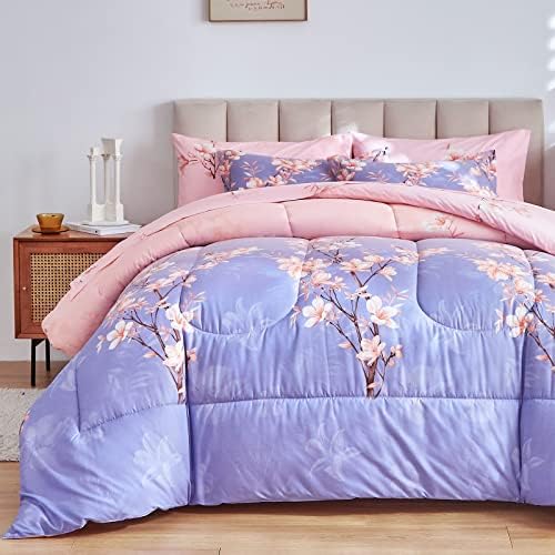 AIKASY Queen Comforter Set with Sheets 7-Pieces
