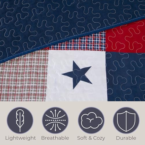 3-Piece Caroline Patriotic Quilt Set - FullQueen Bedding 1