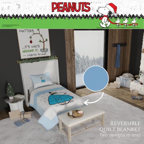 Franco Snoopy Puffer Coat Quilt Set Twin 2 Piece