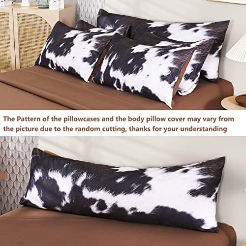 SUCSES Cow Print Comforter Set Queen Size 8Pcs