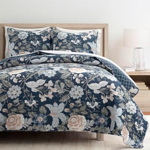 Lush Decor Sydney Reversible Cotton Quilt Set King 1