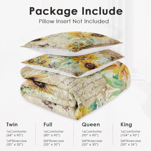 WeCozy Queen Size Comforter Set with 2 Pillowcases