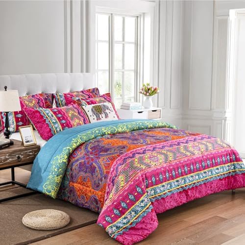 WONGS BEDDING Bohemian Comforter Set King