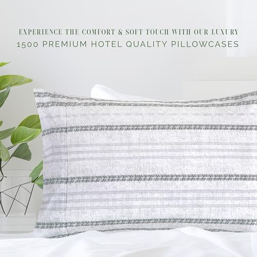 Elegant Comfort Ultra Soft Striped Pillowcases Set of 2 1