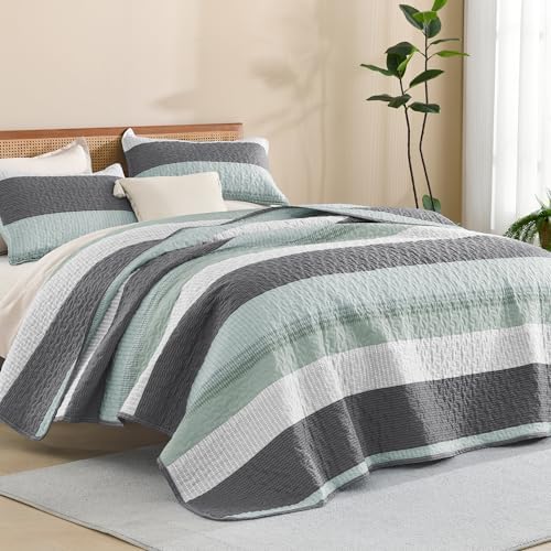 Litanika Oversized King Quilt Set Sage Green 1