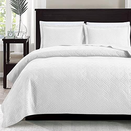 Loves Cabin King Size Quilt Set - Modern Wave Pattern