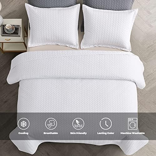 MapleStone White Quilt Set King Size 1