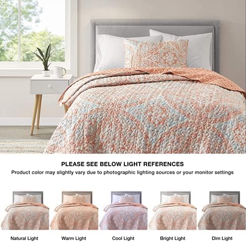Comfort Spaces Reversible Quilt Set - Vermicelli Stitching All Season TwinTwin XL
