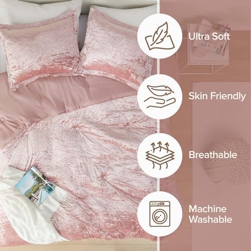 Comfort Spaces Juliette Velvet Comforter Set 1
