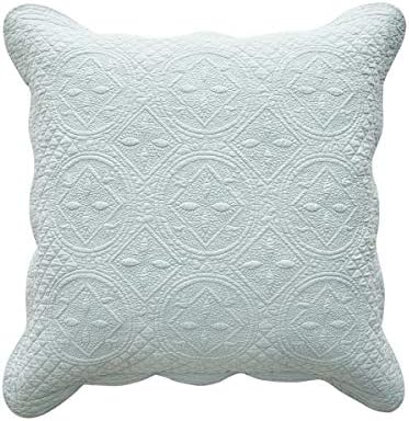 Calla Angel Sage Garden Luxury Quilt Pillow Sham Euro 26x26 Light Aqua 1