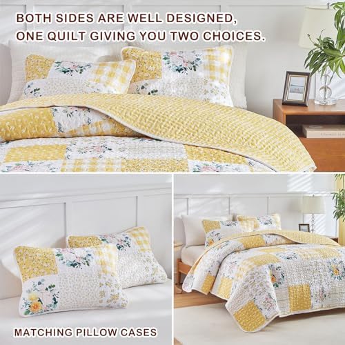 Joyreap 3-Piece Patchwork Quilt Set for California King