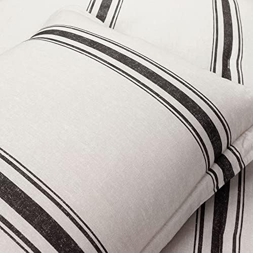 Lush Decor Farmhouse Stripe Reversible Comforter Set