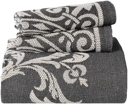 Superior Cotton Blend Bedspread Set Twin Charcoal