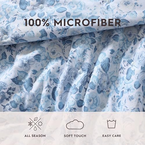 Laura Ashley Queen Quilt Set with Ruffle Shams