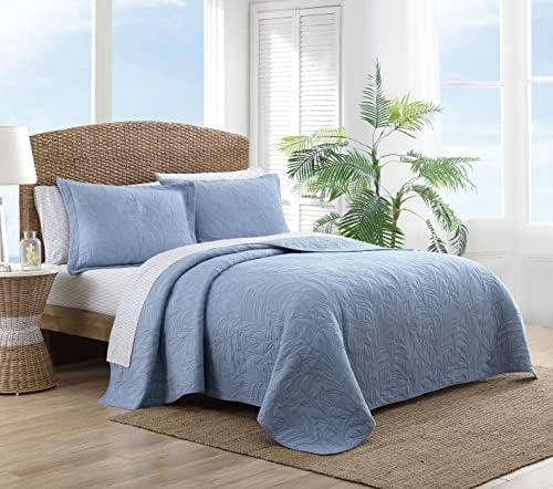 Tommy Bahama Soft Breathable Quilt Bedspread Twin Blue