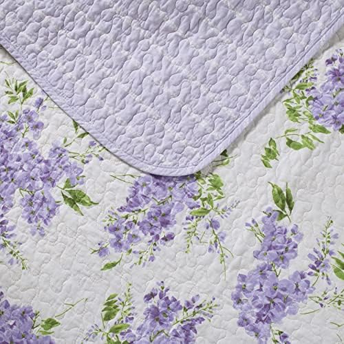Laura Ashley Queen Quilt Set with Reversible Cotton Shams