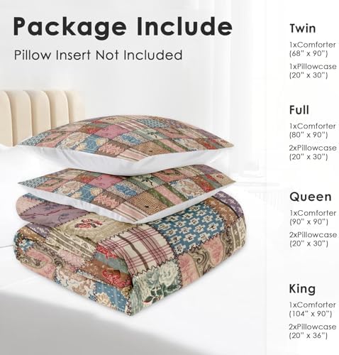 Pamnest Comforter Set Full Size Geometric Plaid