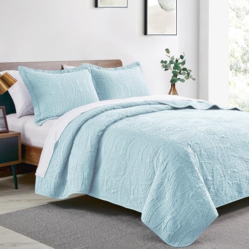 Loves Cabin King Size Quilt Set with Coin Pattern