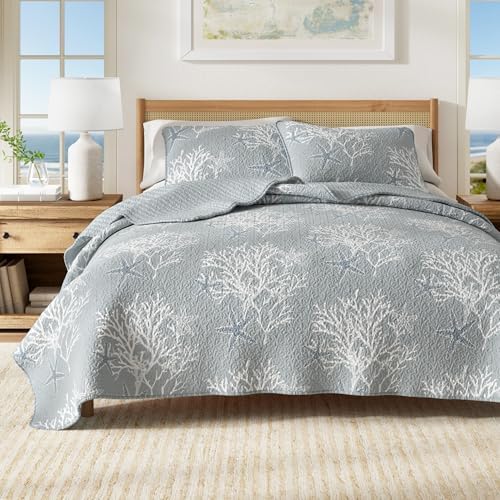 Great Bay Home Full Queen Coastal Quilt Set 1