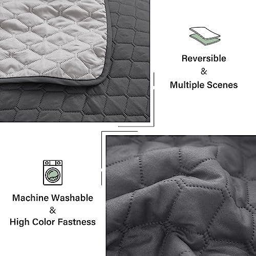 Exclusivo Mezcla Reversible Twin Quilt Set - Grey 68x88