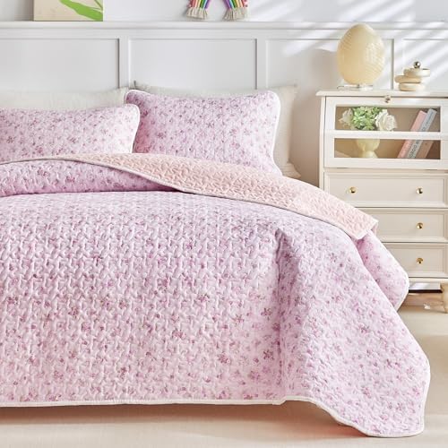 Joyreap 2-Piece Floral Cotton Quilt Set for Girls
