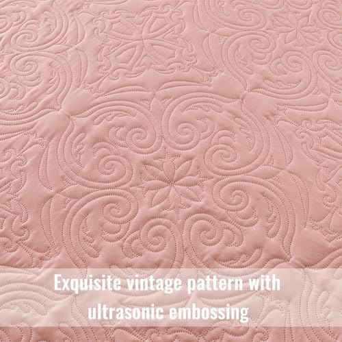 Exclusivo Mezcla King Size Quilt Set - Blush Pink