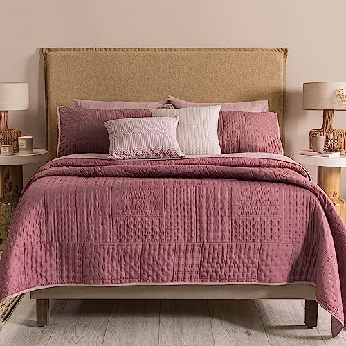 Queen Comforter Novo Blush Bedding Reversible Lightweight Quilt