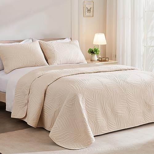 Exclusivo Mezcla Queen Quilt Set with Leaf Pattern