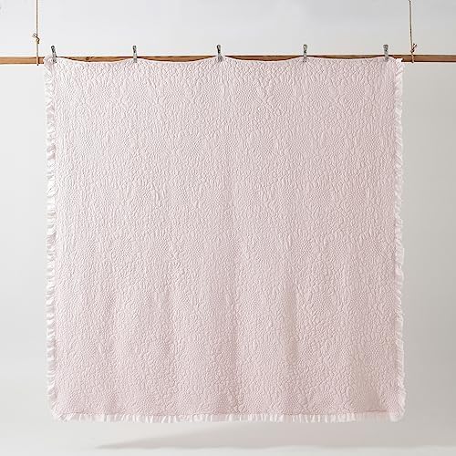 HORIMOTE HOME Pink Ruffled Quilt Set Twin Size 1
