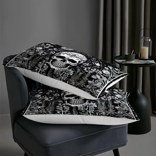 AILONEN Gothic Skull Comforter Set Queen Size 1