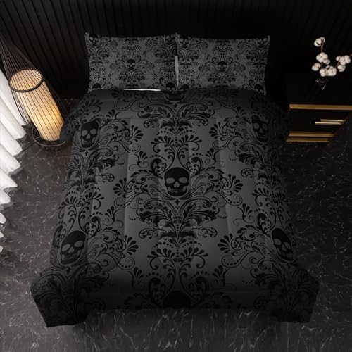 Nttopship Gothic Floral Comforter Set King Size