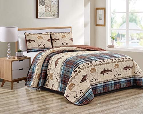 River Lodge Fly Fishing Bedspread Set