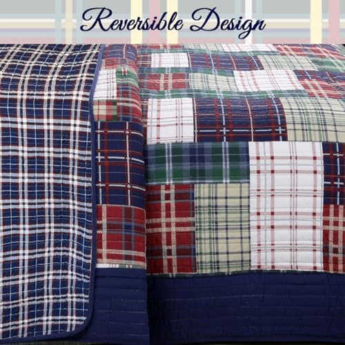 Cozy Line Nate Patchwork Quilt Set Twin 2 Piece 1